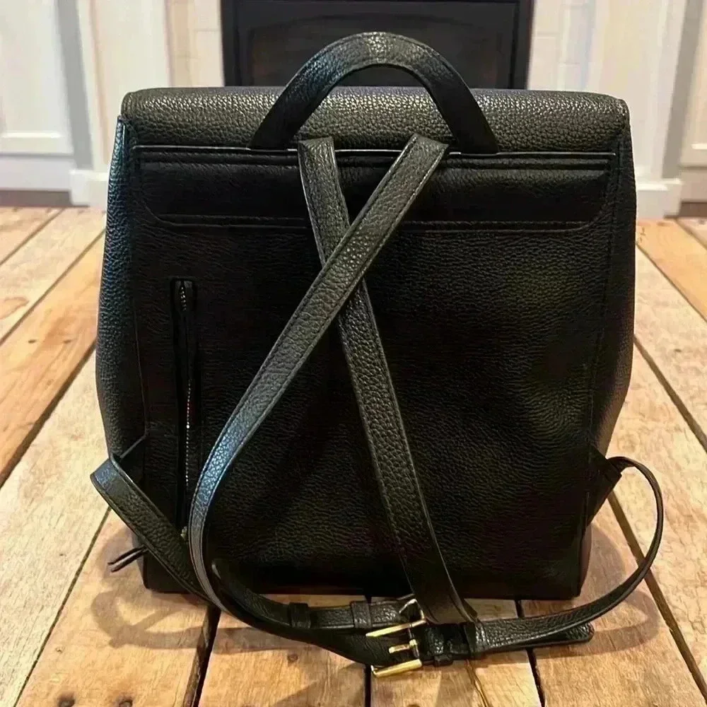 EUC Tory Burch Leather Backpack (Black) - Picture 6 of 9